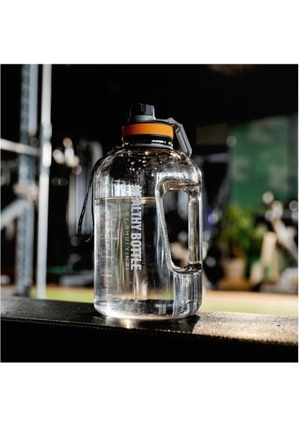 2200 ml Büyük Kapasiteli Spor Su Şişesi (Yurt Dışından)