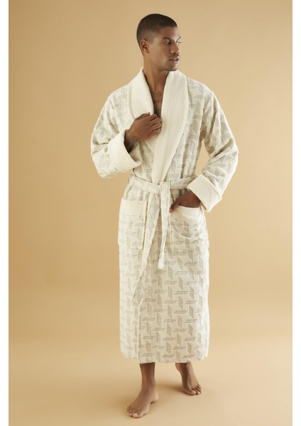 Jakarlı Organik Cotton Erkek Bornozu modelleri