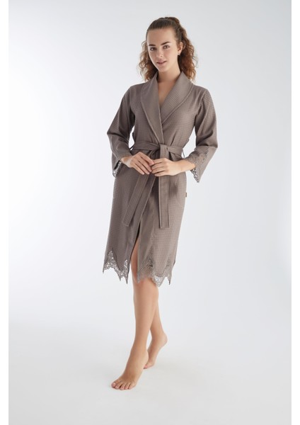 Kısa Dantelli Pike Bambu Cotton Bayan Sabahlık fiyatları