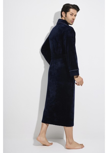 Men Nakış Niki Kadife Bambu Cotton Erkek Sabahlık modelleri