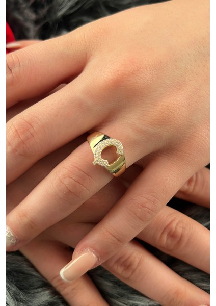 Kuyumculuk 14 Ayar Altın Taşlı Ç Harfli Yüzük fiyatları