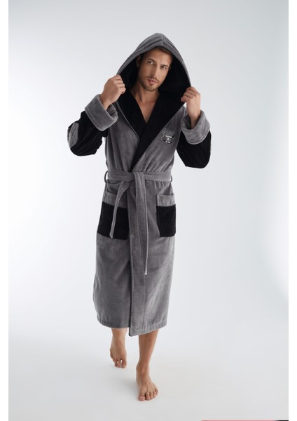 Sport Nakış Triga Bukle Bambu Cotton Erkek Bornoz modelleri