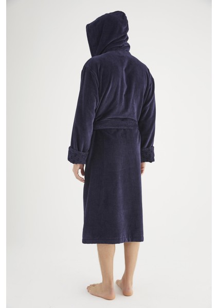 Yaka Jakarlı Cotton Erkek Bornozu indirimleri