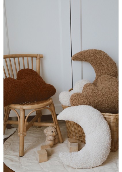 -Teddy Ay Yastık( 35-28) Cm-Beyaz fiyatları