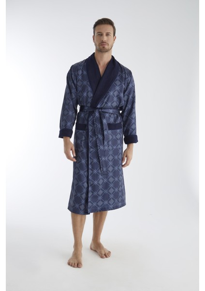 Kareli Saten Içi Bukle Erkek Cotton Dabulface Bornoz fiyatları