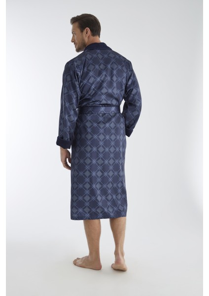 Kareli Saten Içi Bukle Erkek Cotton Dabulface Bornoz fırsatları