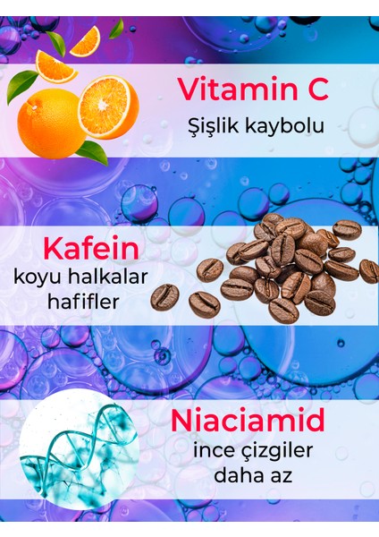 Göz Altı Kremi Morluk Torba Ve Şişlik Karşıtı Göz Çevresi Aydınlatıcı Nemlendirici C Vitamin Kafein Gözaltı Bakım