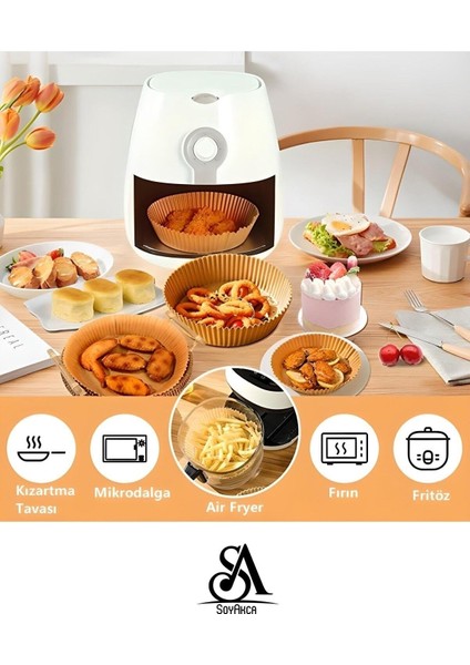 Philips Airfryer Xiaomi Uyumlu Hava Fritözü Hava Firitözü Philips Yağsız Fritöz Pişirme Kağıdı 50'li