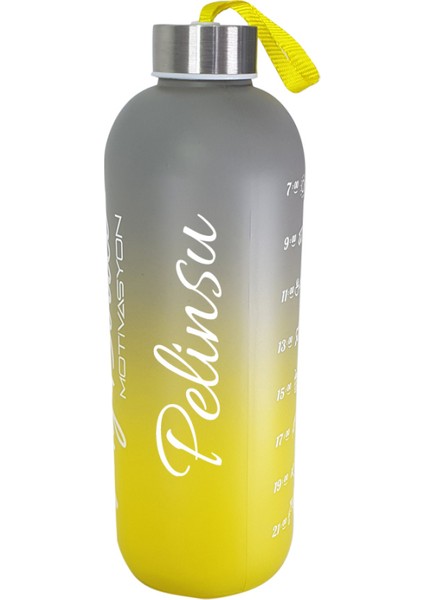 Kişiye Özel Renkli 1 Lt Motivasyon Cam Su Matarası HK2706