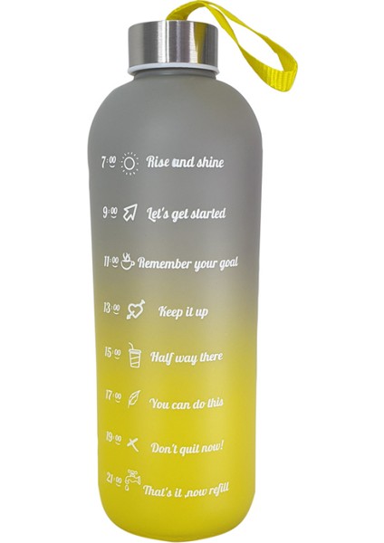 Renkli 1 Lt Motivasyon Cam Su Matarası HK2704