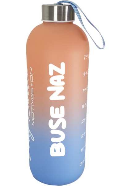 Kişiye Özel Renkli 1 Lt Motivasyon Cam Su Matarası HK2705 modelleri