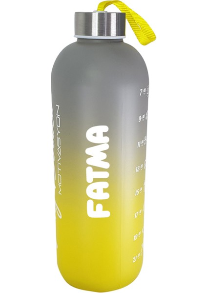 Kişiye Özel Renkli 1 Lt Motivasyon Cam Su Matarası HK2705 indirimleri