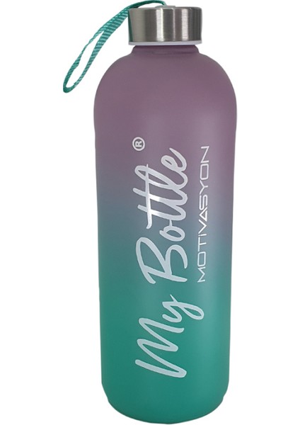 Renkli 1 Lt Motivasyon Cam Su Matarası HK2704