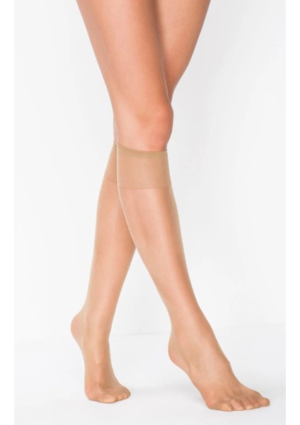 Fit 15 Parlak İnce Pantolon Çorabı Bronz Renkli 6'lı Paket