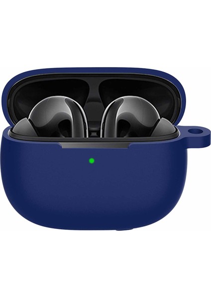 Xiaomi Flipbuds Pro Uyumlu Kulaklık Koruma Kılıf Silikon Kanca Askılı Darbe Korumalı Tpu Kılıf Lacivert