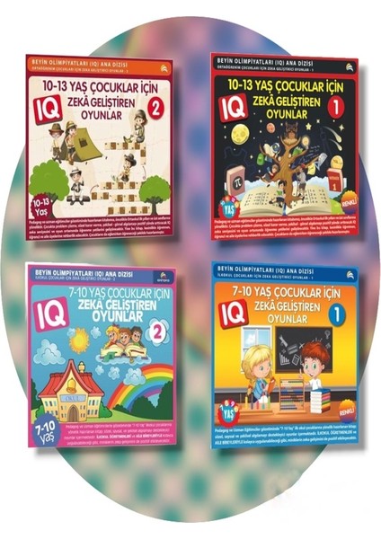 7-8-9-10-11-12-13 Yaş ve Üstü Çocuklar Için Iq Zeka Geliştiren Akıl Oyunları 4 Kitap