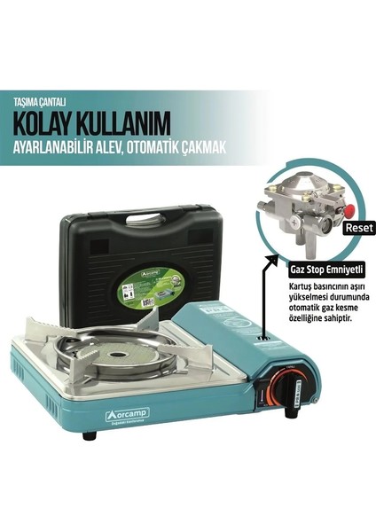 Tekli Portatif Pro Seramik Ocak Mavi CK-508