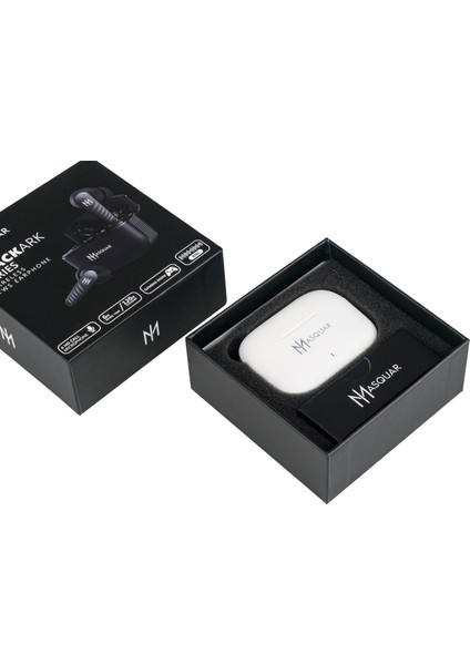 BlackArk Bluetooth 5,3 Kablosuz Kulak İçi Kulaklık - Beyaz