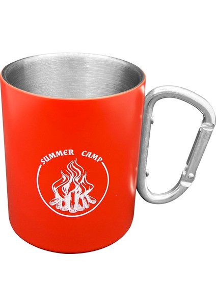 Karabina Saplı Çelik Kupa Bardak Kırmızı OUT-1850 fiyatları