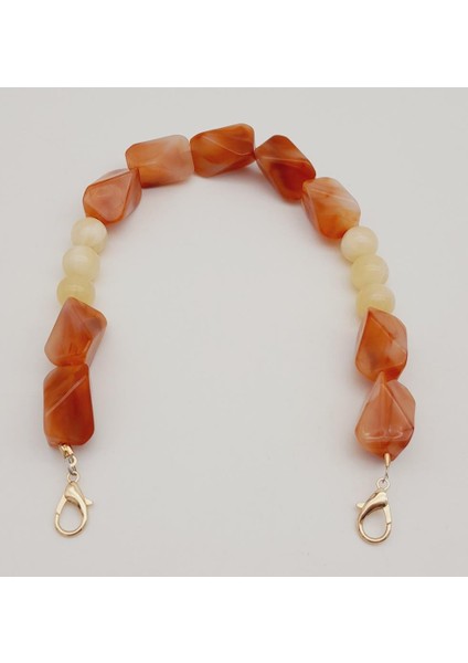 40 cm Kancalı Akrilik Zincir Light Gold Metalli No:03 fiyatları