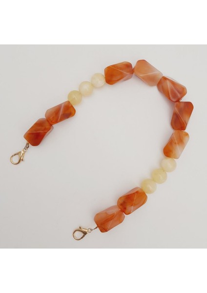 40 cm Kancalı Akrilik Zincir Light Gold Metalli No:03 modelleri