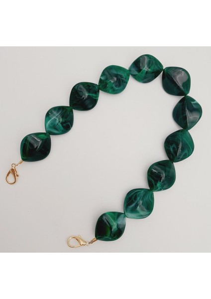 45 cm Kancalı Akrilik Zincir Light Gold Metalli No:12 modelleri