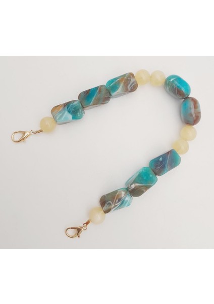 40 cm Kancalı Akrilik Zincir Light Gold Metalli No:02 modelleri