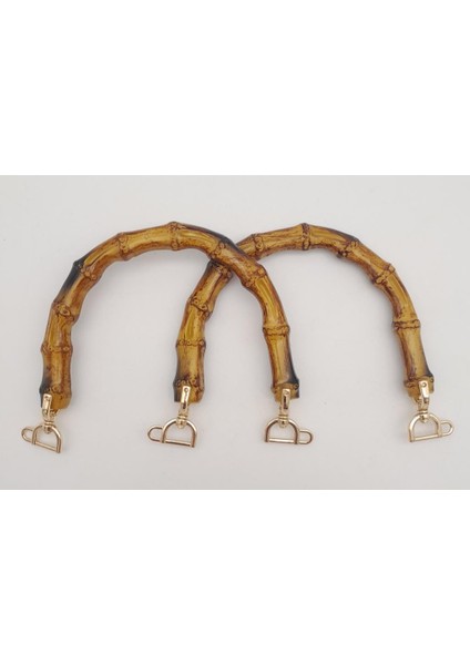 Bambu Görünümlü 15 cm Plastik Çift Sap Light Gold Hareketli Metalli fiyatları