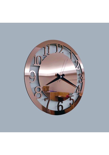 Dekoratif Rosegold Aynalı Duvar Saati fırsatları