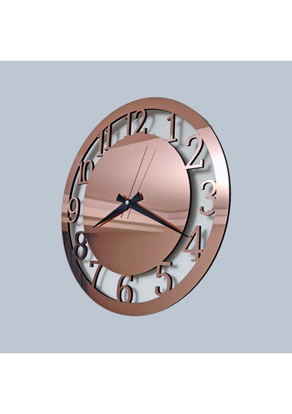 Dekoratif Rosegold Aynalı Duvar Saati indirimleri