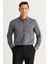 ALTINYILDIZ CLASSICS Erkek Antrasit Slim Fit Dar Kesim Düğmeli Yaka Desenli Gömlek 4