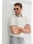 Erkek Bej Slim Fit Dar Kesim %100 Pamuk Kıvrılmaz Polo Yaka Tişört 2