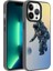 Apple iPhone 13 Pro Max Kılıf Desenli Kamera Çerçeveli Sert Dragon Kapak Astronot 1