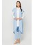 Tırnak Kol Yelekli Tunik Pantolon Yelek Takım Mavi 1