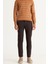 ALTINYILDIZ CLASSICS Erkek Kahverengi Slim Fit Dar Kesim Yan Cep Pamuklu Esnek Rahat Armürlü Pantolon 2