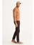 ALTINYILDIZ CLASSICS Erkek Kahverengi Slim Fit Dar Kesim Yan Cep Pamuklu Esnek Rahat Armürlü Pantolon 4