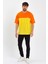 Erkek Baskılı Oversize Basic T-Shırt-Turuncu-Sarı 5