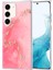 Samsung Galaxy S22 5g Için Mermer Telefon Kılıfı - Pembe / Altın (Yurt Dışından) 1
