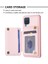 Samsug Galaxy A12 Için BF25 Kart Torbası Telefon Kılıfı - Pembe (Yurt Dışından) 4