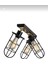 Retro Metal Dekoratif Rustik Siyah 3 Lü Hareketli Mafsallı Sarkıt Avize G:60 cm 2