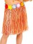Yetişkin ve Çocuk Uyumlu Turuncu Renk Püsküllü Hawaii Luau Hula Etek 40 cm (Clz) 1