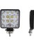 Off Road Kare LED Çalışma Lambası 16 Ledli 12-24V / 48W 3
