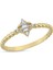 Altın Baget Taşlı Güverse Kombinlenebilir Minimal Yüzük 2
