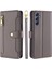 Samsung Galaxy M54 5G/F54 5g Folio Flip Stand Cüzdan Kılıfı Zipper Cep Pu Deri Telefon Kapağı (Yurt Dışından) 2