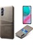 Samsung Galaxy M54 5G/F54 5g Çift Kart Yuvaları Telefon Kılıfı Pu Deri Kaplamalı Sert Pc Arka Kapak (Yurt Dışından) 1