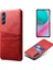 Samsung Galaxy M54 5G/F54 5g Çift Kart Yuvaları Telefon Kılıfı Pu Deri Kaplamalı Sert Pc Arka Kapak (Yurt Dışından) 1