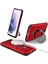 Samsung Galaxy S21 Plus 5g Manyetik Metal Yüzük Cep Telefon Kılıfı Pc+ Tpu Telefon Kickstand Cover (Yurt Dışından) 1