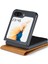 Samsung Galaxy Z Flip5 5g Pu Deri Telefon Kılıf Kart Tutucu Buzağı Doku Stand Kapağı (Yurt Dışından) 3