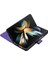Samsung Galaxy Z Fold5 5g 5g Telefon Stand Kapağı Baskı Hatları Deri Cüzdan Kılıfı Omuz Kayışı (Yurt Dışından) 5