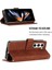 Samsung Galaxy Z Fold5 5g 5g Telefon Stand Kapağı Baskı Hatları Deri Cüzdan Kılıfı Omuz Kayışı (Yurt Dışından) 3
